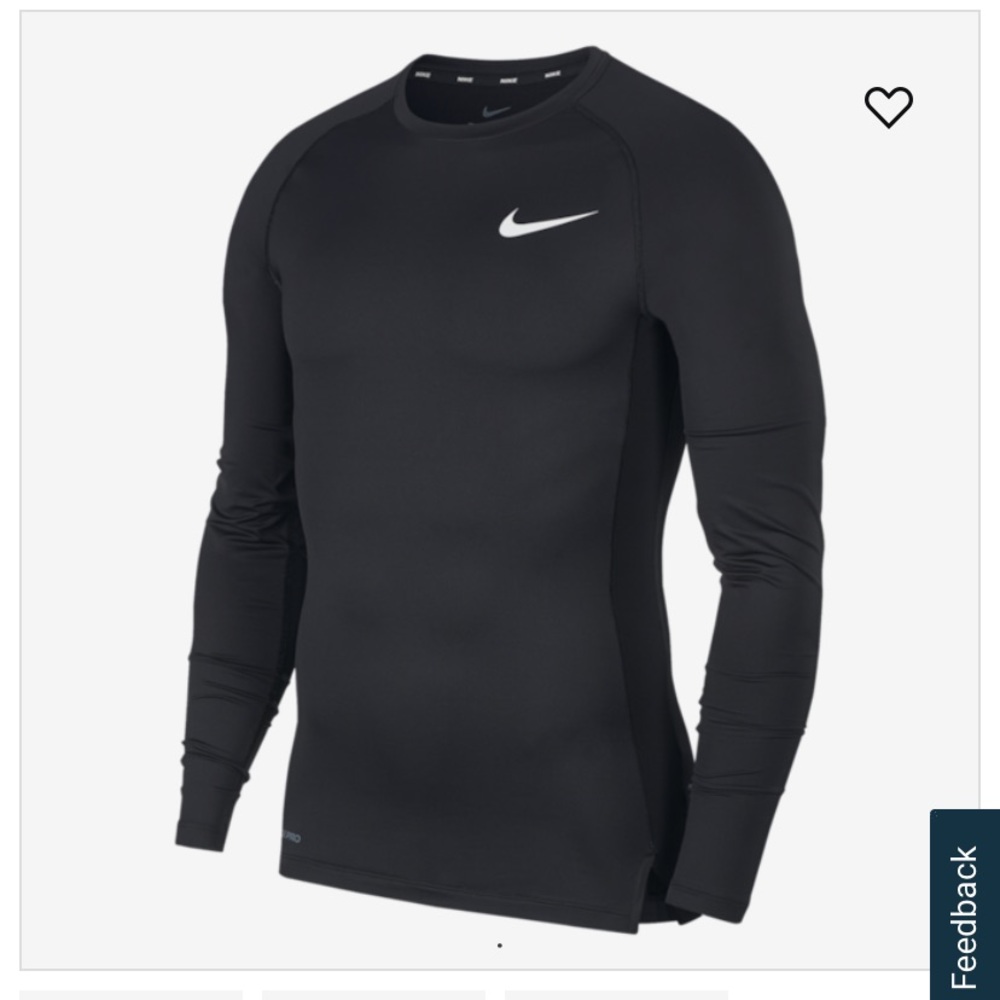 Brand new black nike pro compression long sleeve